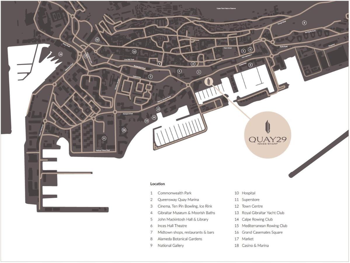 Kings Wharf Quay29 - Large Studio Apartment With 3 Pools - Gym - Rock Views - Holiday And Short Let Apartments In Gibraltar Exteriör bild